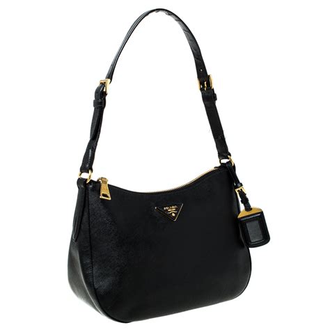 prada baguette bag black